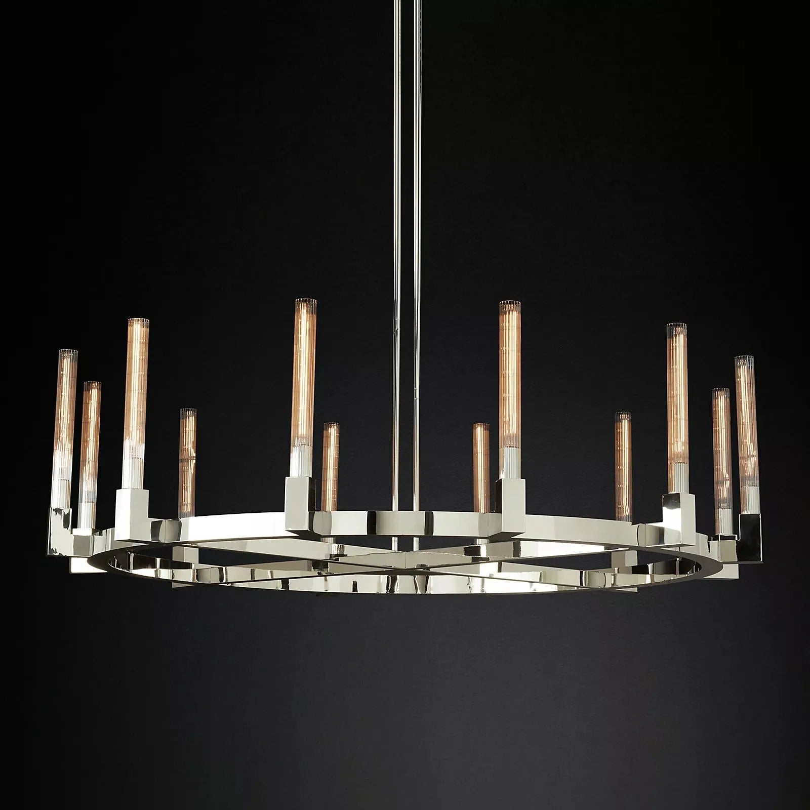 Cannele Candlestick Round Chandelier Lighting 72" Luxury
