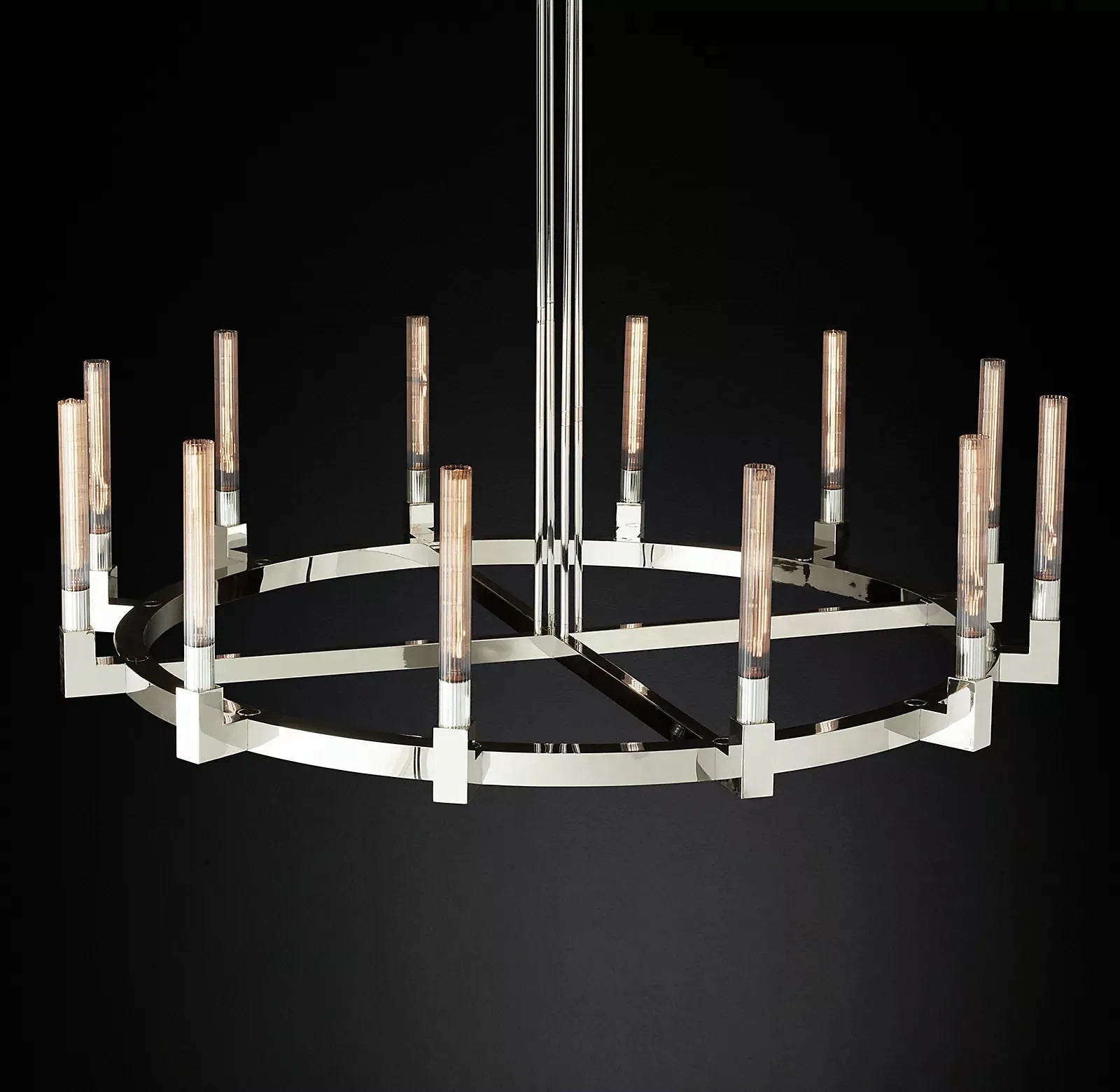 Cannele Candlestick Round Chandelier Lighting 72" Luxury