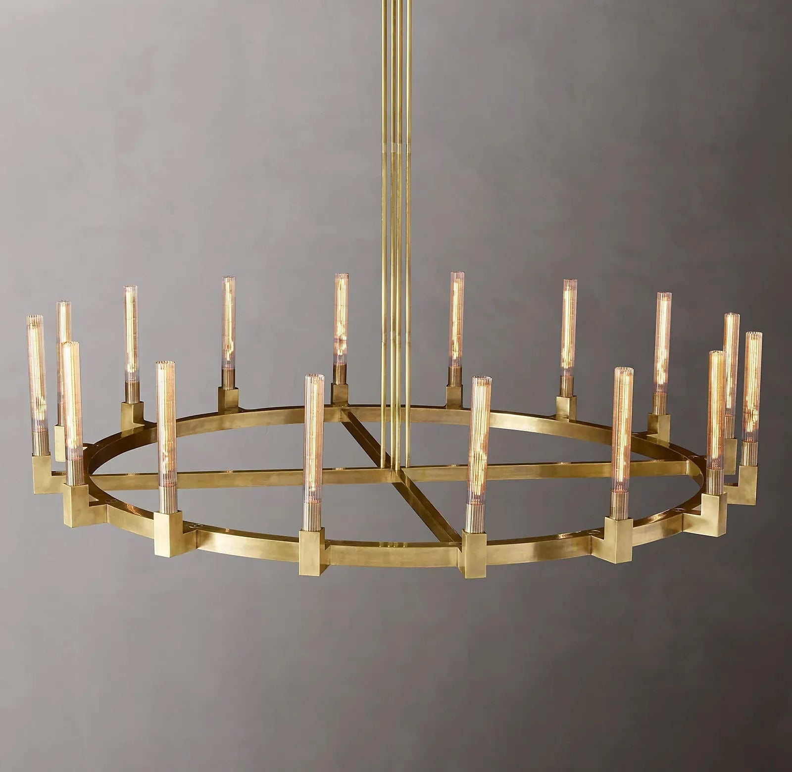 Cannele Candlestick Round Chandelier Lighting 72" Luxury