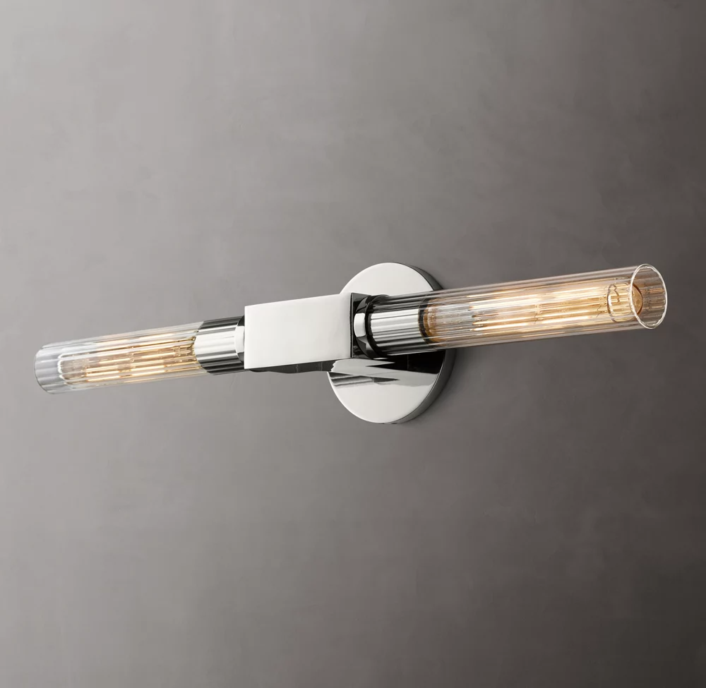 Cannele Double Head Candlestick Wall Sconce Light for Living Room