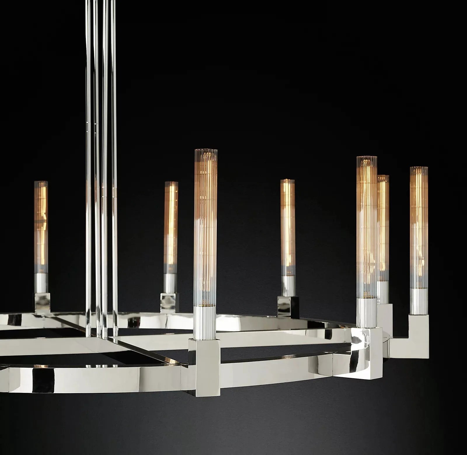 Cannele Candlestick Round Chandelier Lighting 72" Luxury