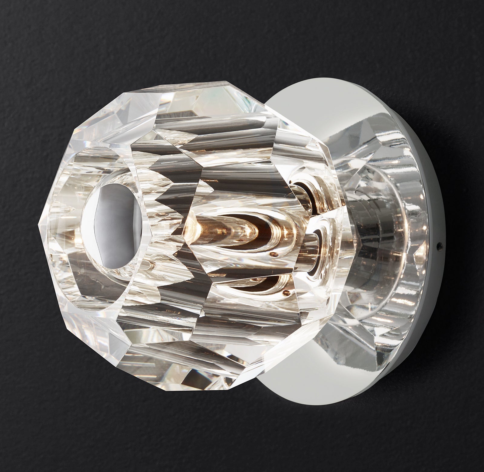 Boule De Clear Crystal Ball Petite Wall Sconce Elegant Wall Lamp