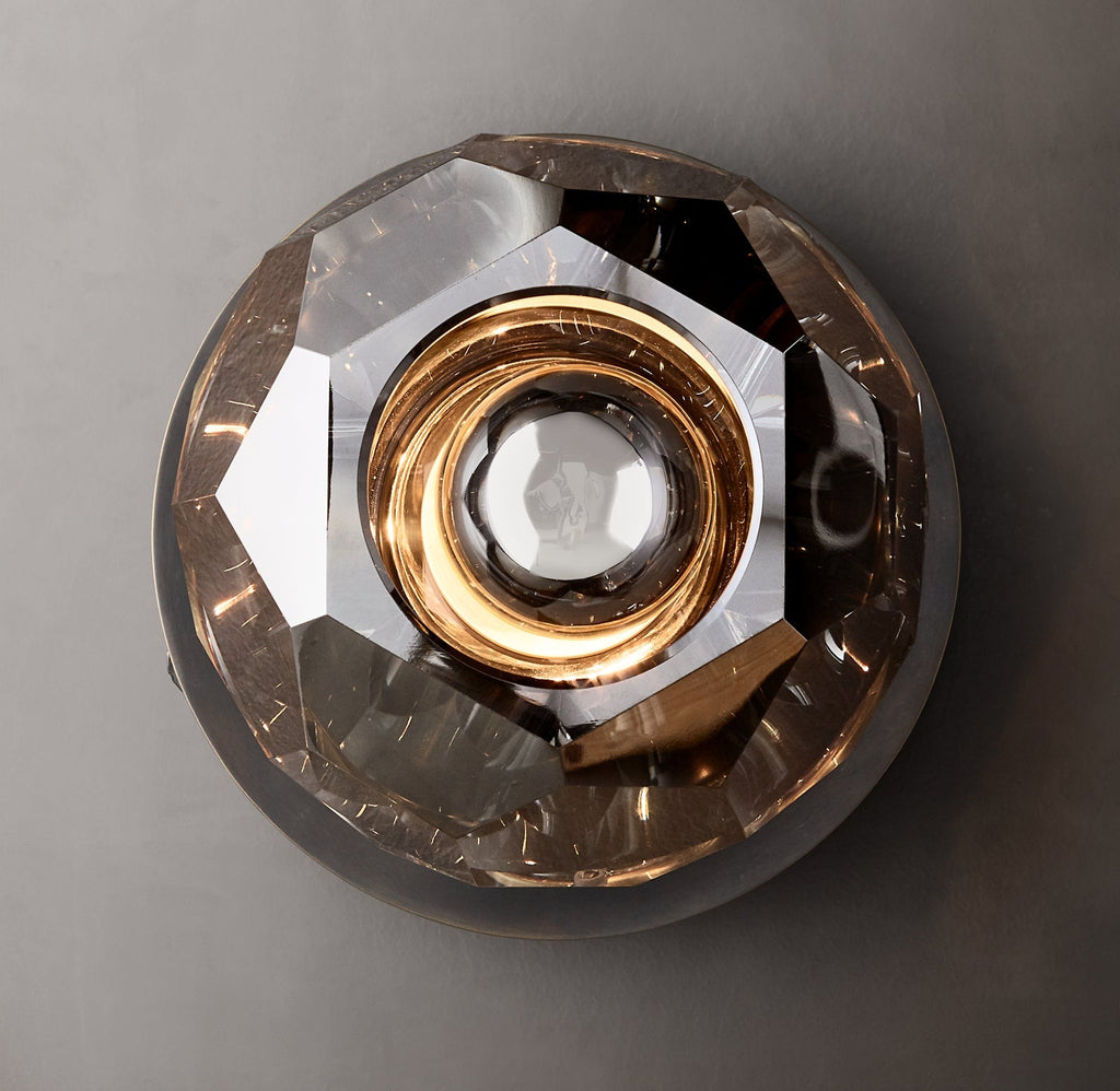 Boule De Smoke Crystal Ball Petite Wall Sconce Contemporary Lighting