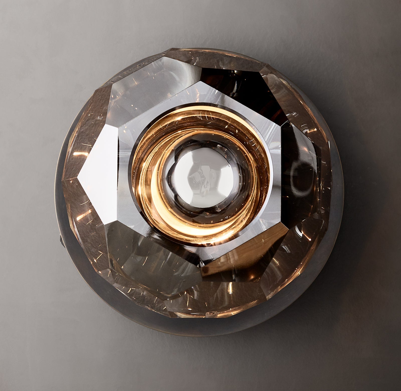 Boule De Smoke Crystal Ball Petite Wall Sconce Contemporary Lighting