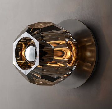 Boule De Smoke Crystal Ball Petite Wall Sconce Contemporary Lighting