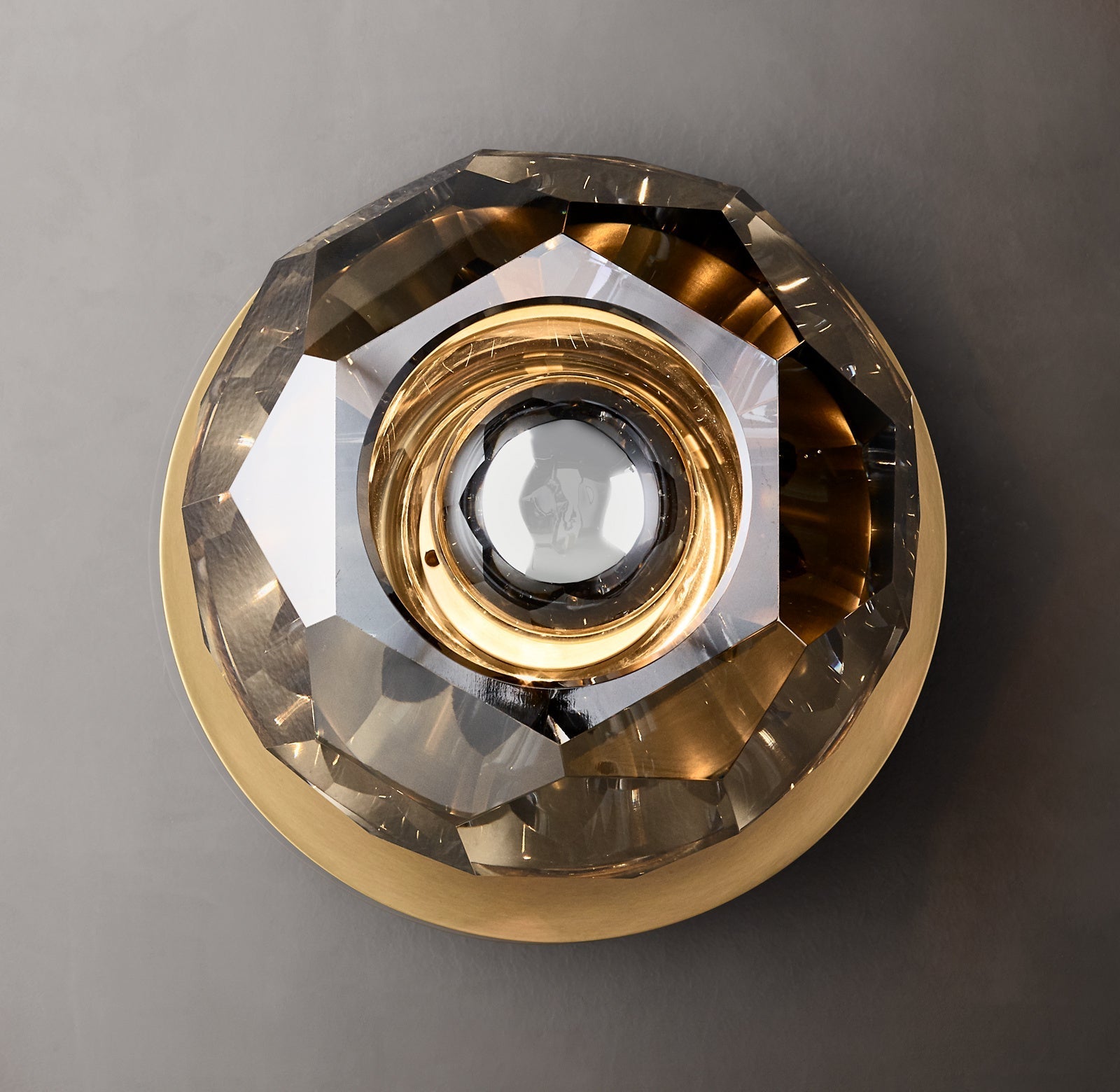 Boule De Smoke Crystal Ball Petite Wall Sconce Contemporary Lighting