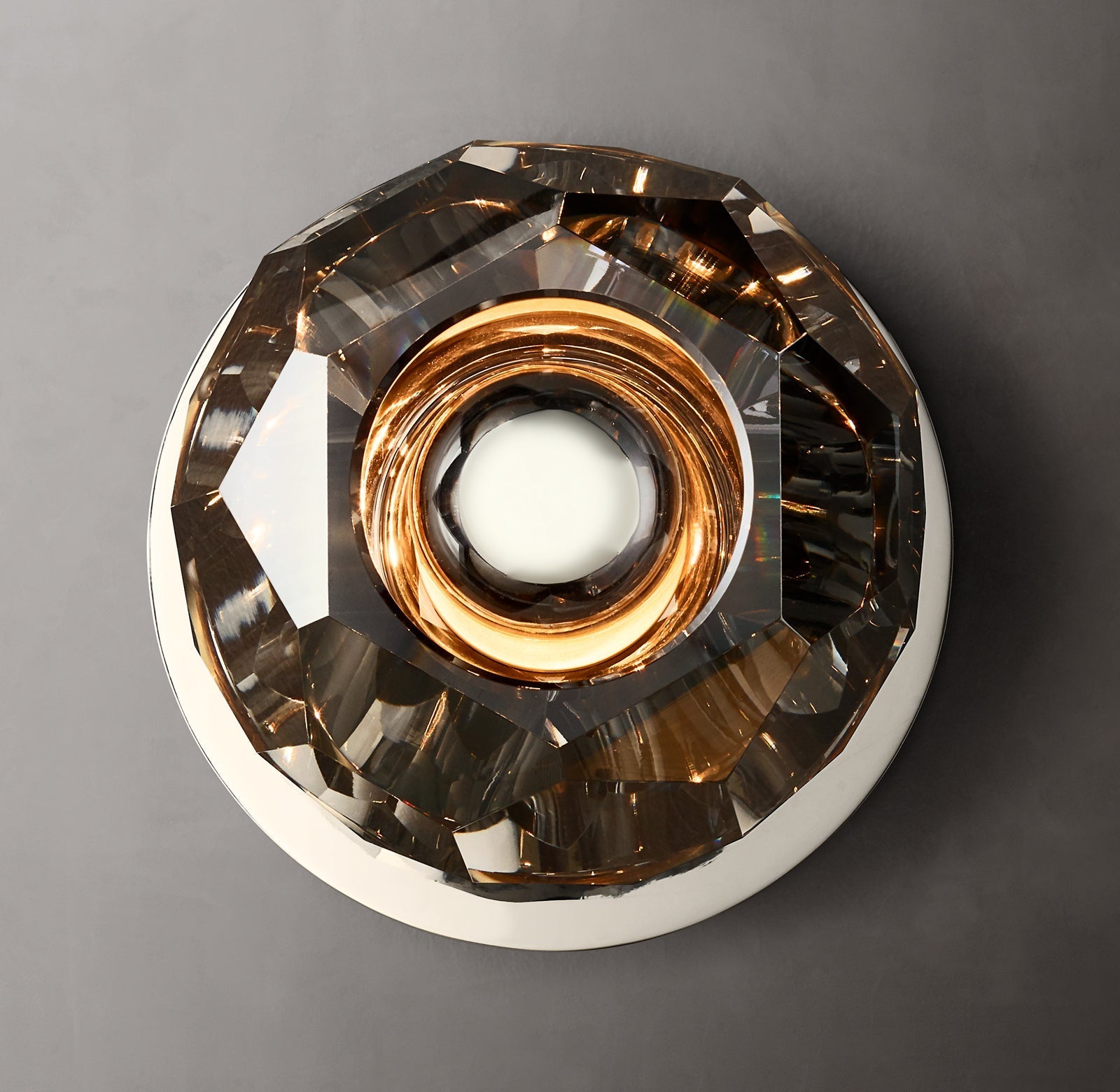 Boule De Smoke Crystal Ball Petite Wall Sconce Contemporary Lighting