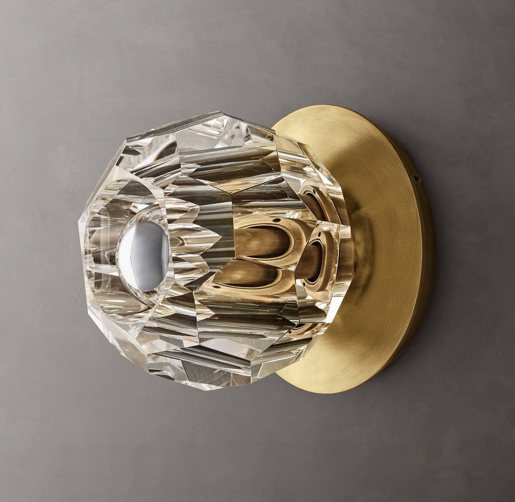 Boule De Clear Crystal Ball Petite Wall Sconce Elegant Wall Lamp