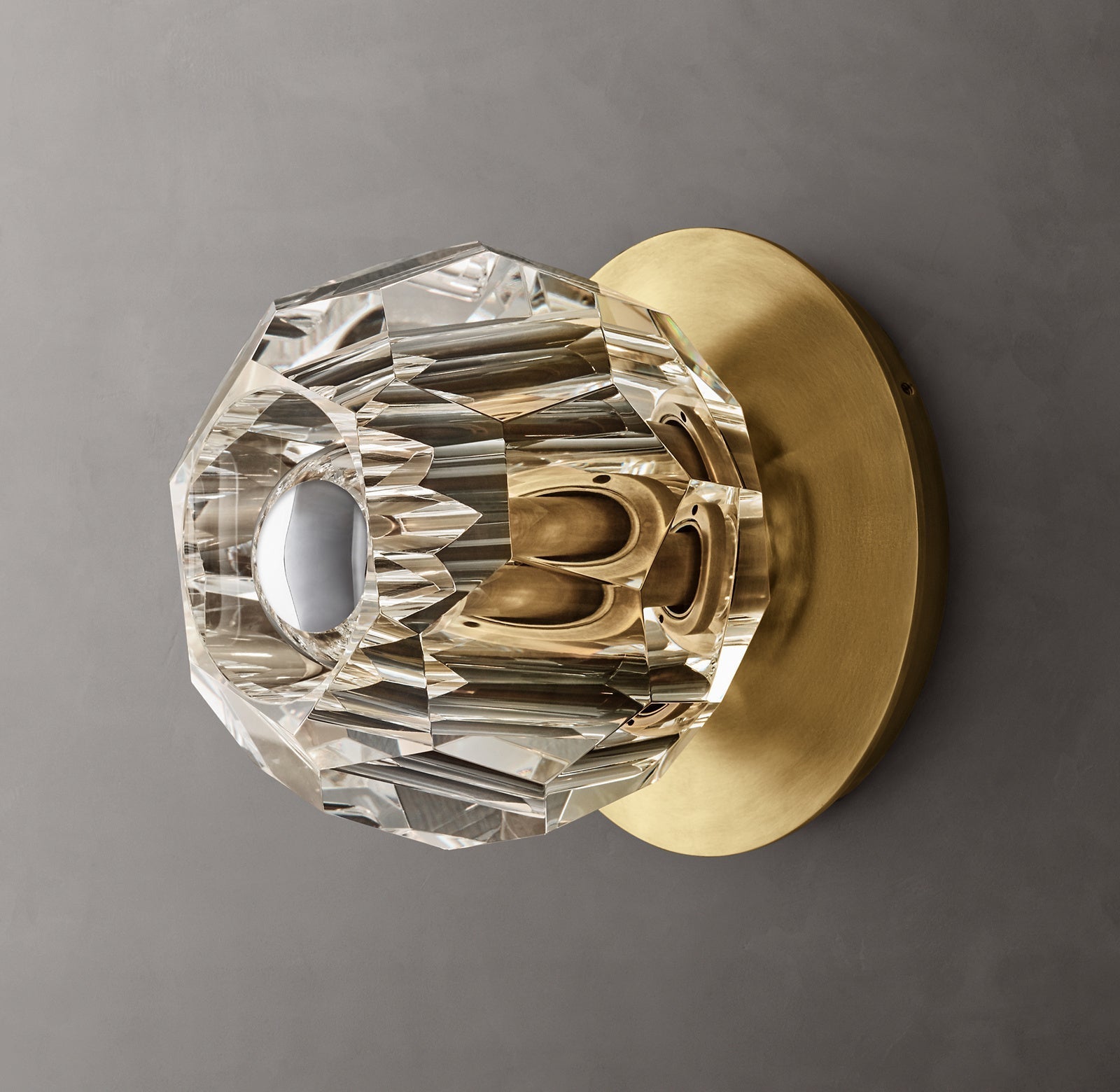 Boule De Clear Crystal Ball Petite Wall Sconce Elegant Wall Lamp