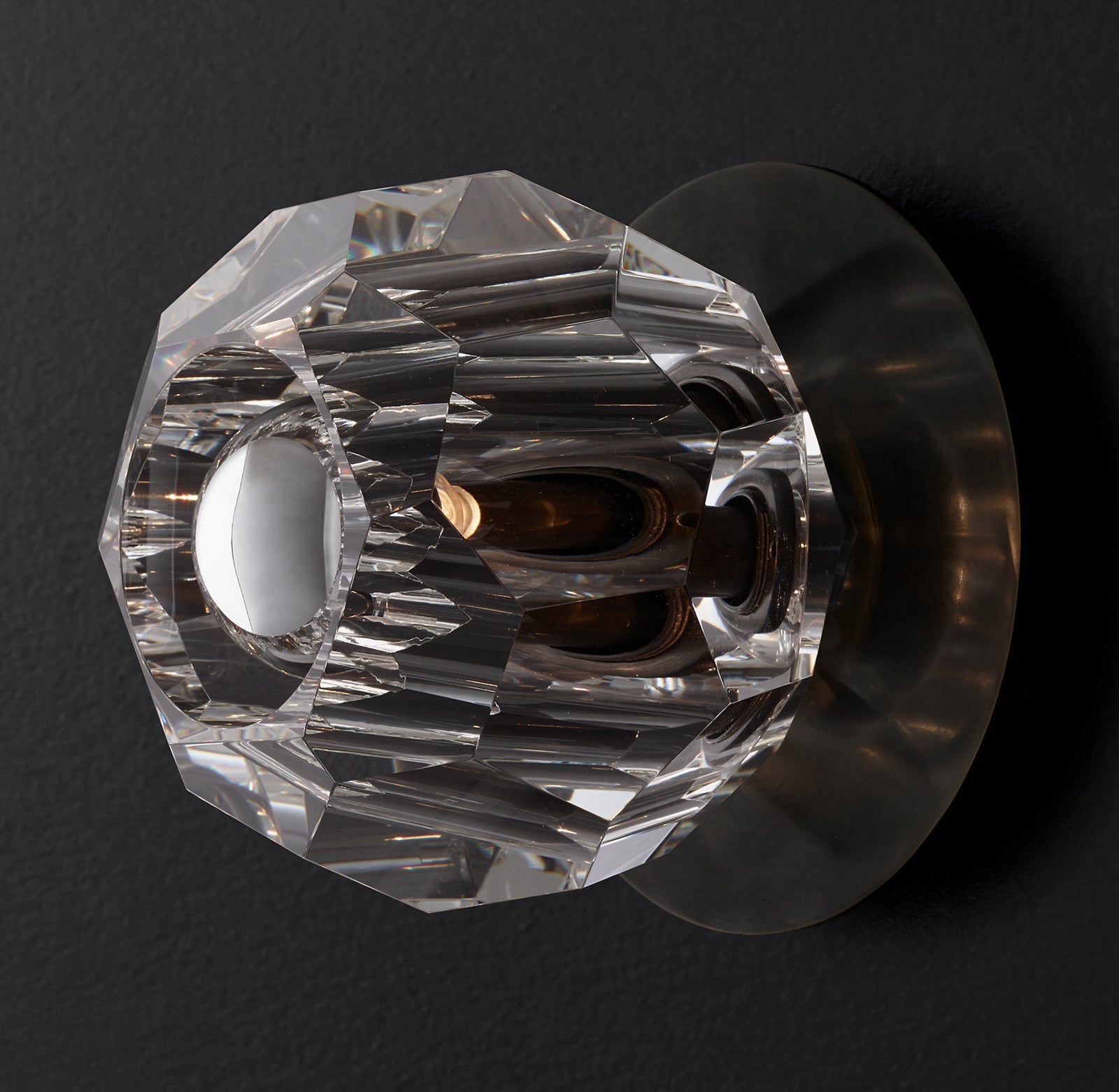 Boule De Clear Crystal Ball Petite Wall Sconce Elegant Wall Lamp