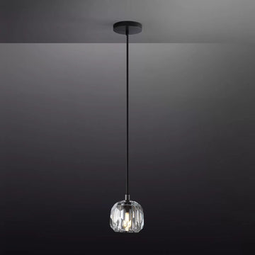 Boule De Clear/Smoke Glass Cord Pendant Light Modern Decorative Fixture