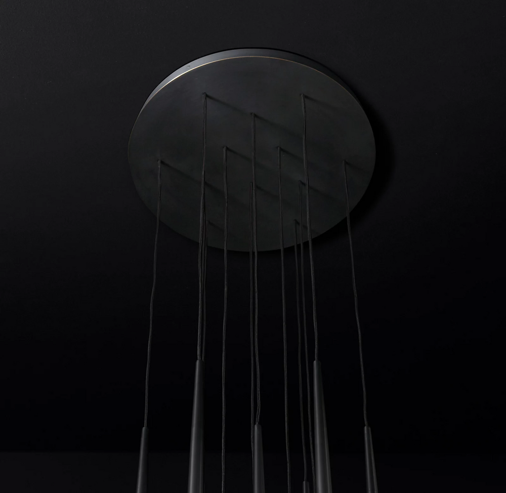 Aquitaines Elegant Round Modern Chandelier Ceiling Light 24"
