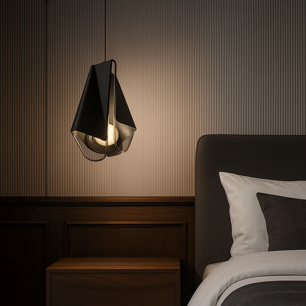 Folded Form Geometric Pendant Light