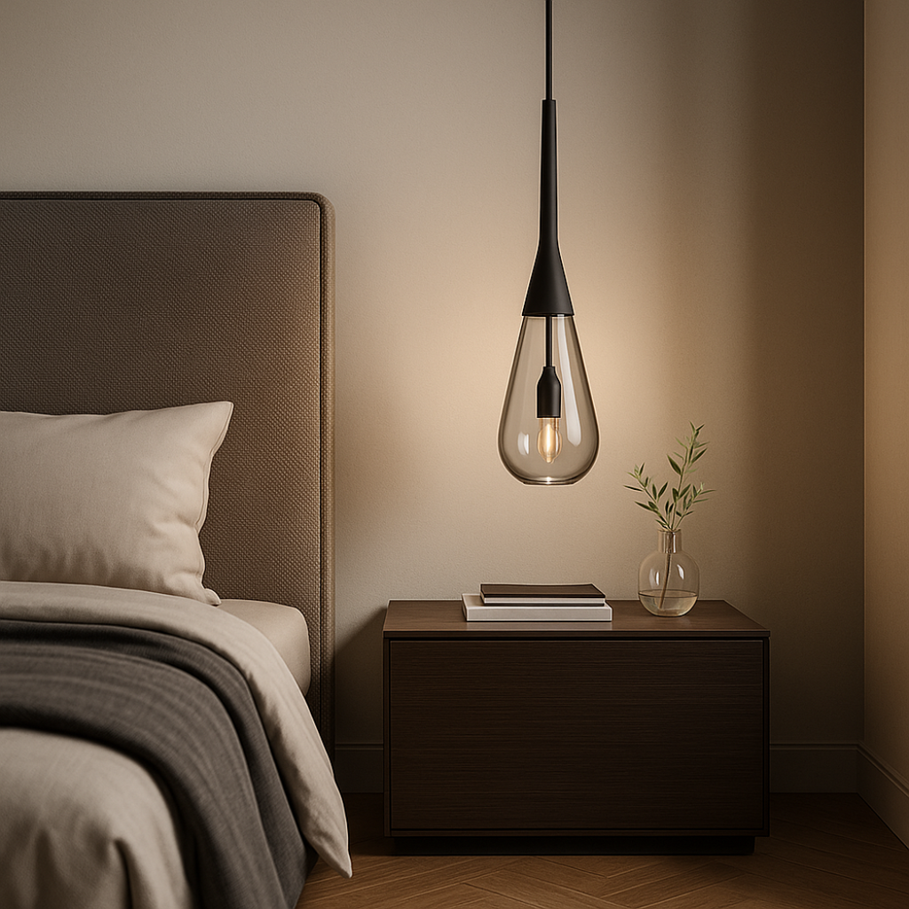 Teardrop Glass Pendant Light