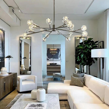 Boule De Cristal Clear Glass Ball Modern Round Chandelier Lighting 48