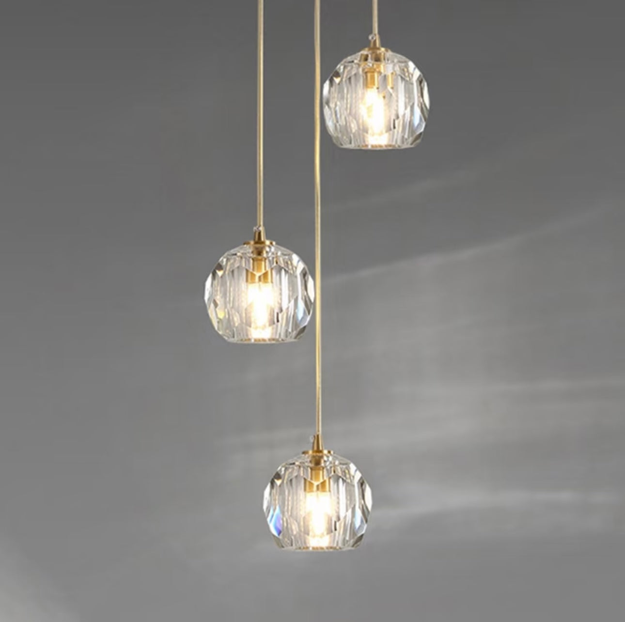 Boule De Cristal Clear Glass Rod Pendant Light Modern Decorative Lighting