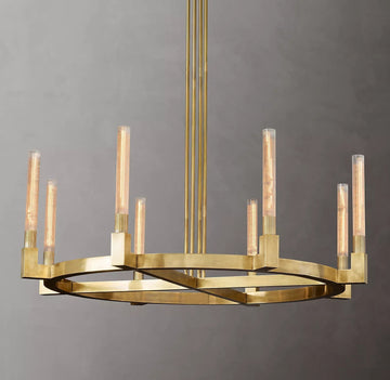 Cannele Candlestick Round Chandelier Lighting 48