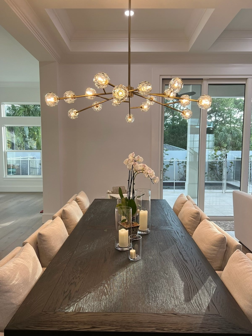 Boule De Crystal Ball Clear Glass Round Chandelier 72" Luxury Ceiling Lighting