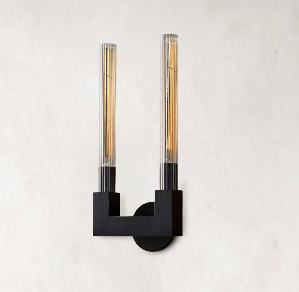 Cannele Double Head Candlestick Wall Sconce Elegant Design