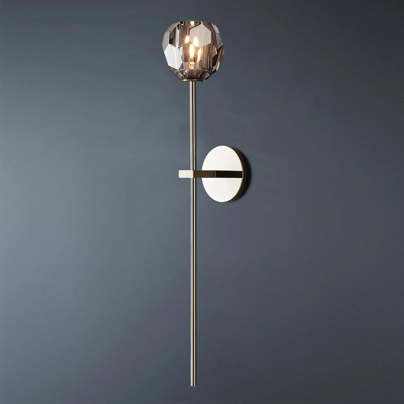 Boule De Smoke Crystal Ball Wall Sconce Elegant Lighting for Living Room