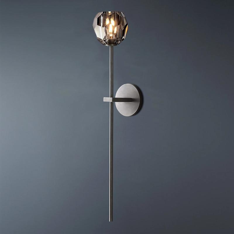 Boule De Smoke Crystal Ball Wall Sconce Elegant Lighting for Living Room
