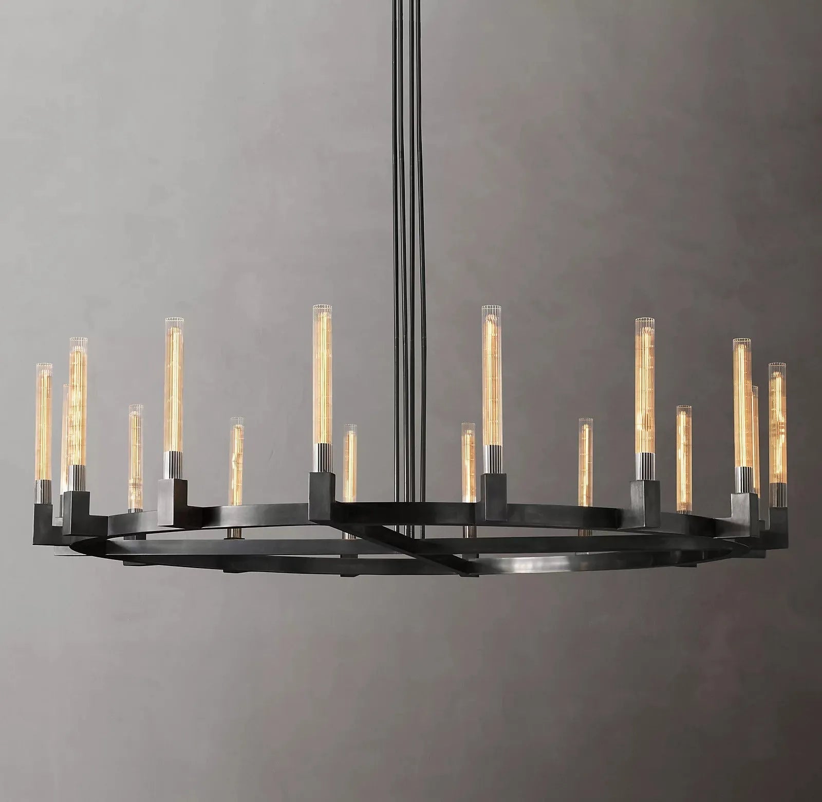 Cannele Candlestick Round Chandelier Lighting 72" Luxury