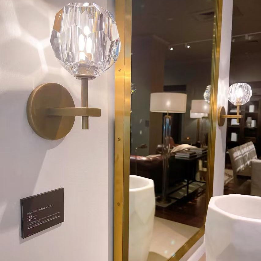 Boule De Clear Glass Elegant Wall Sconce Lighting