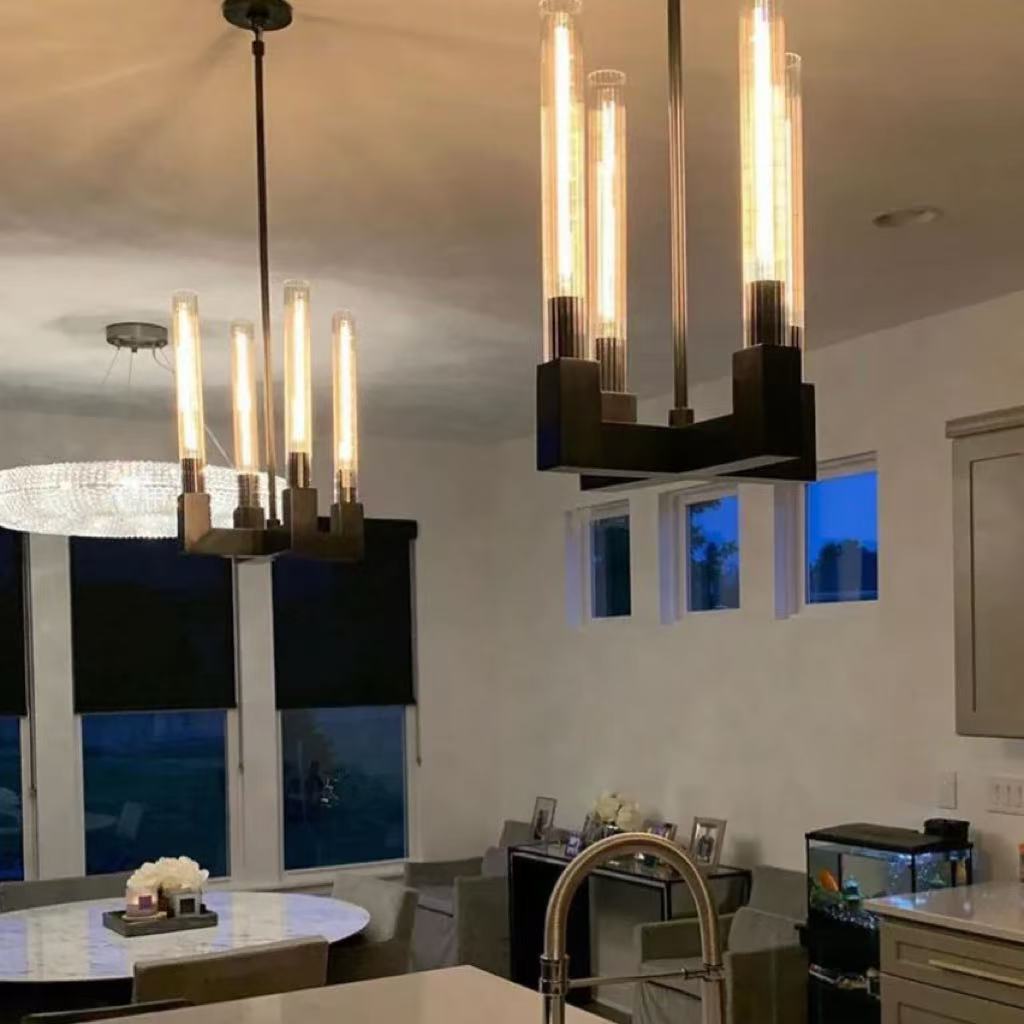 Cannele Rectangular Pendant Lighting Fixture