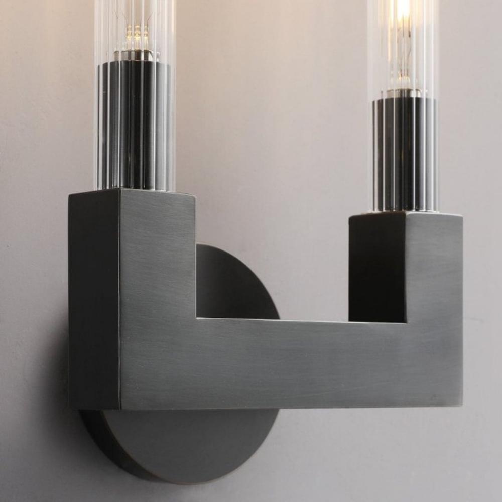 Cannele Double Head Candlestick Wall Sconce Elegant Design