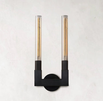 Cannele Double Head Candlestick Wall Sconce Elegant Design