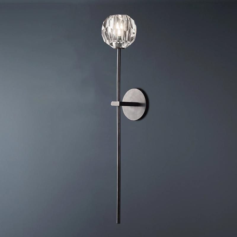 Boule De Long Rod Crystal Wall Sconce Modern Lighting for Living Room