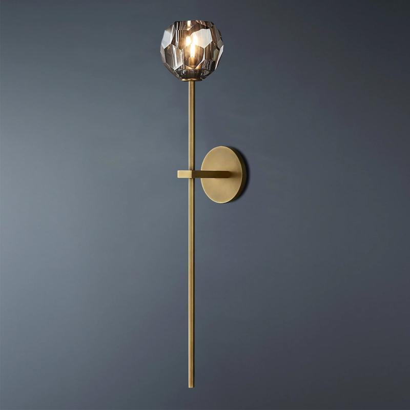Boule De Smoke Crystal Ball Wall Sconce Elegant Lighting for Living Room