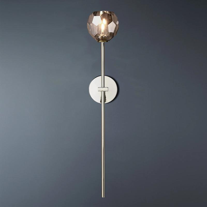 Boule De Smoke Crystal Ball Wall Sconce Elegant Lighting for Living Room