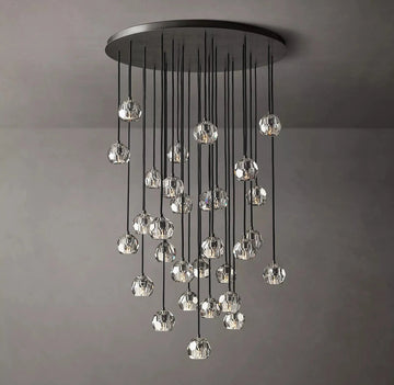 Boule De Cristal Clear Glass Ball Round Cluster Chandelier Elegant Lighting 40