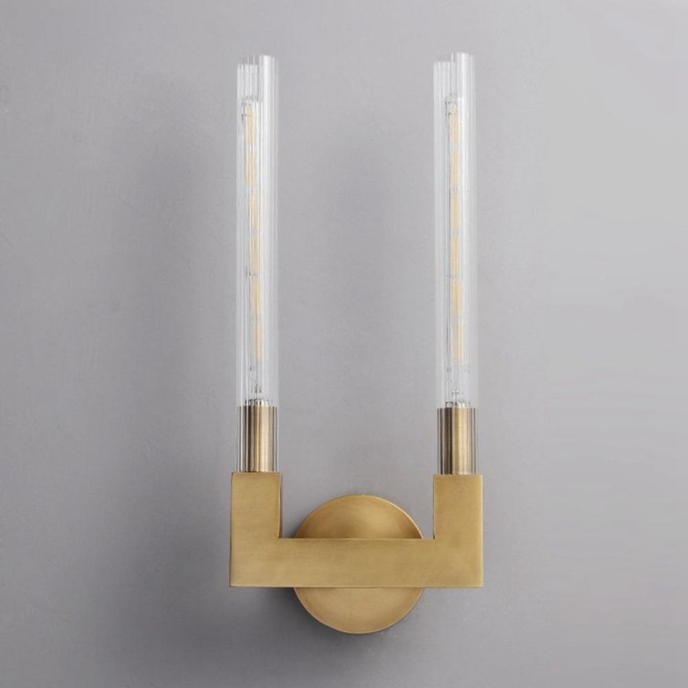 Cannele Double Head Candlestick Wall Sconce Elegant Design