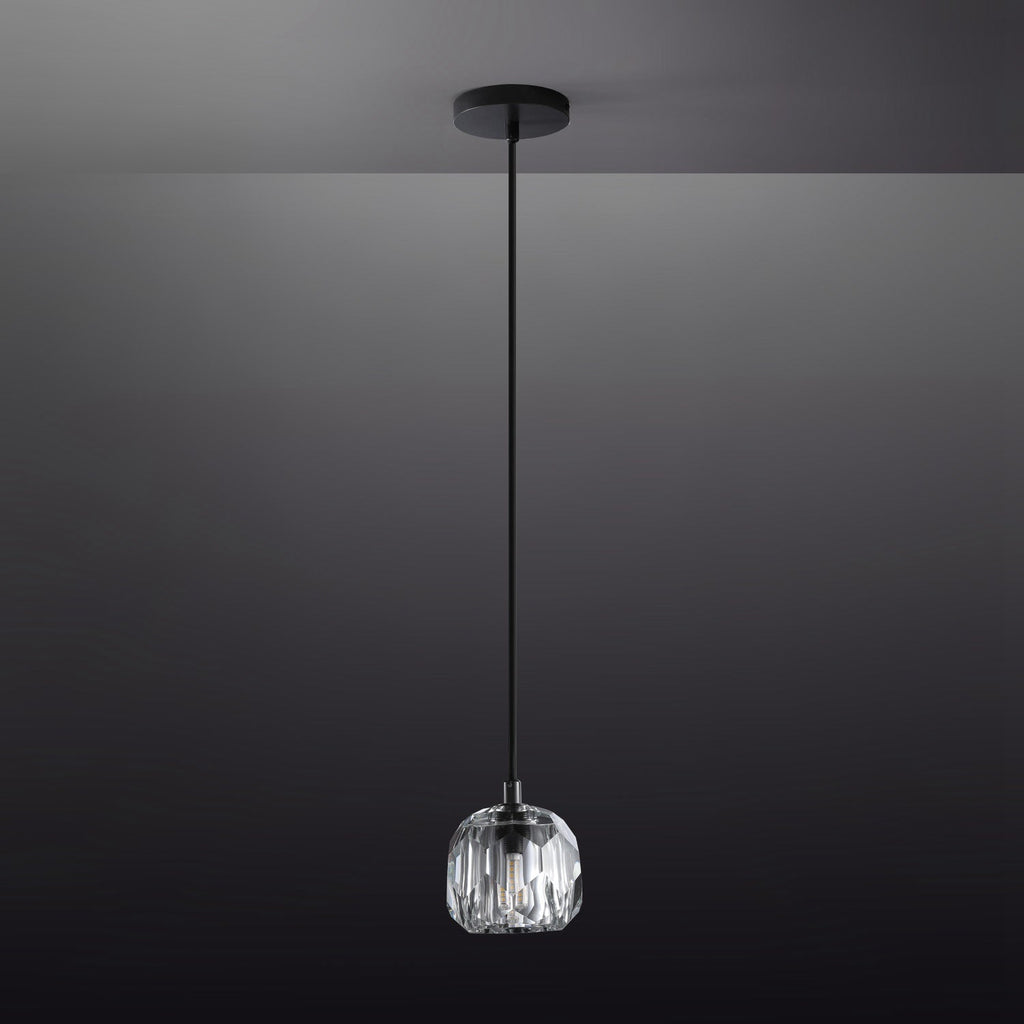 Boule De Clear/Smoke Glass Cord Pendant Light Modern Decorative Fixture