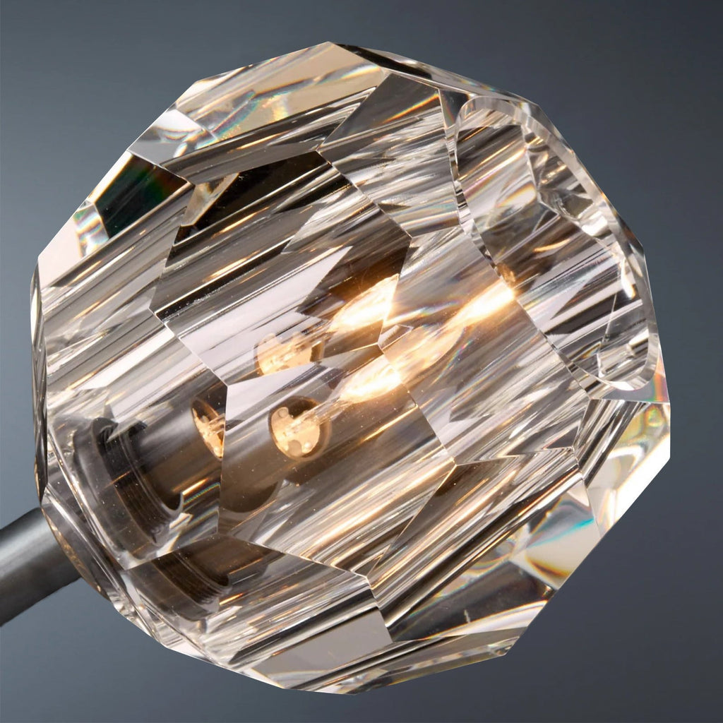 Boule De Crystal Ball Clear/Smoke Glass Grand Wall Sconce Modern Lighting