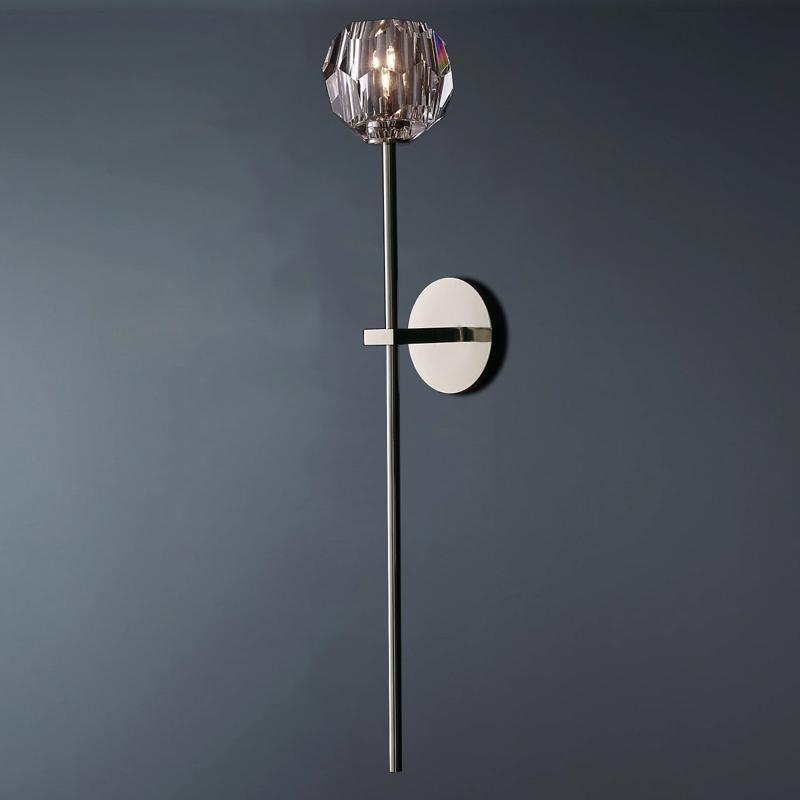 Boule De Long Rod Crystal Wall Sconce Modern Lighting for Living Room