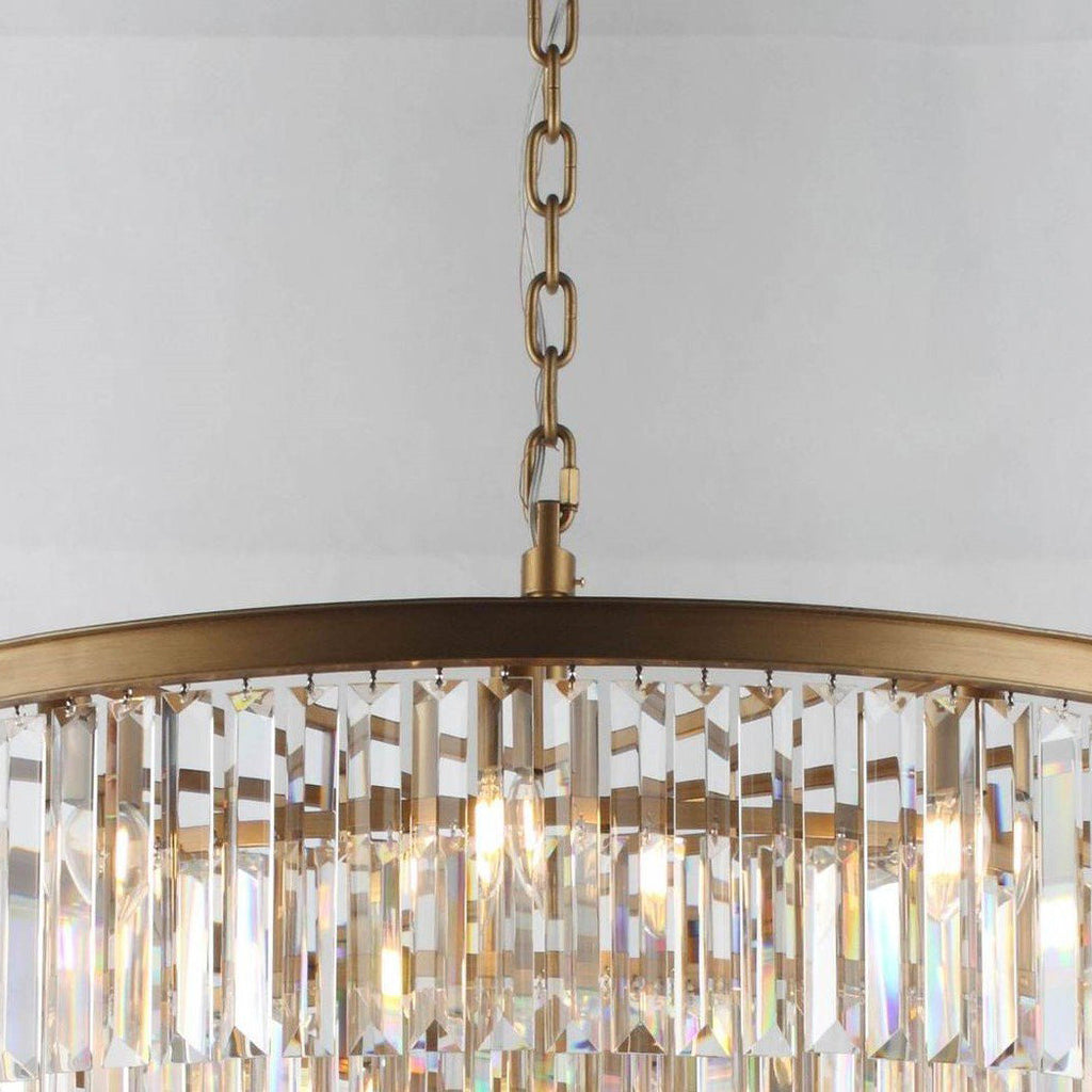 Luxury Odeon Spiral Layered Crystal Fringe Chandelier Artistic Lighting for Living Room