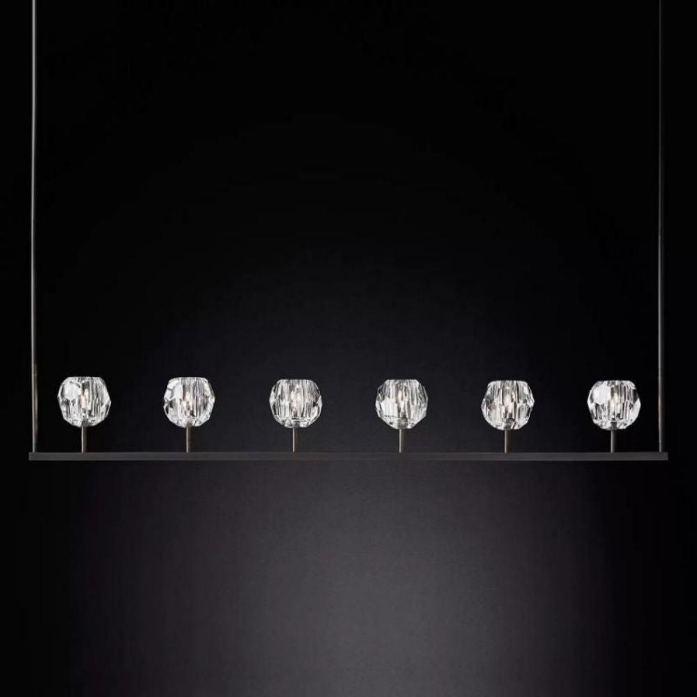 Boule De Clear Cristal Linear Chandelier Lighting Modern Decorative 60"