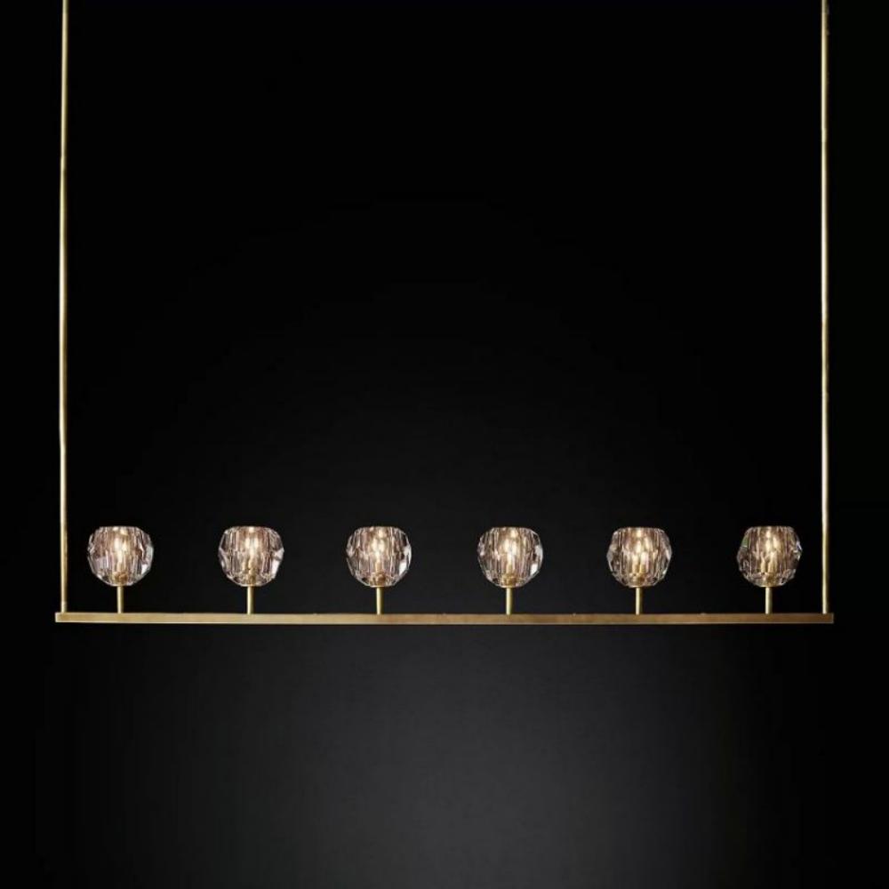 Boule De Clear Cristal Linear Chandelier Lighting Modern Decorative 60"