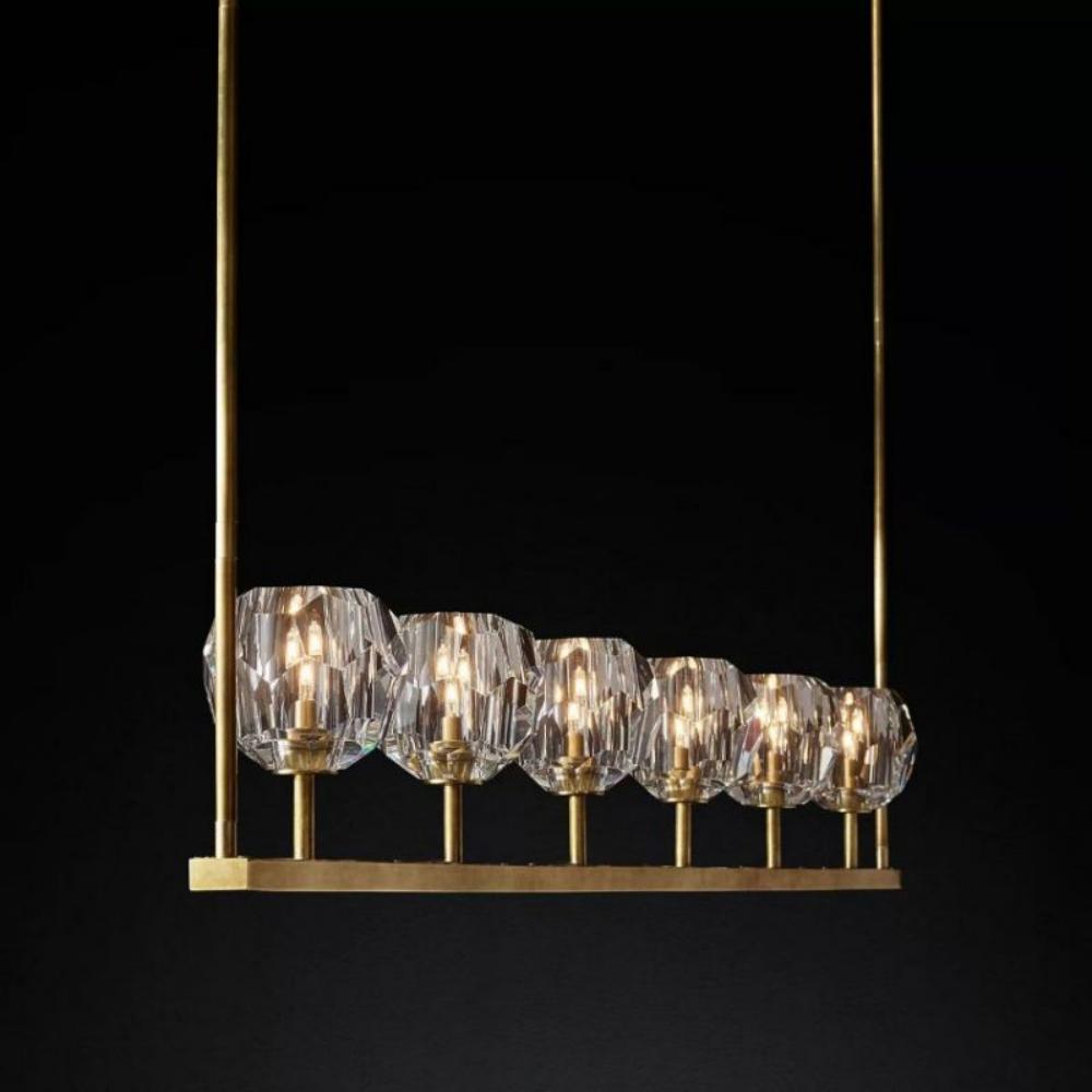 Boule De Clear Cristal Linear Chandelier Lighting Modern Decorative 60"