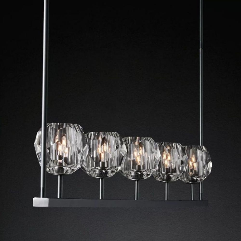 Boule De Clear Cristal Linear Chandelier Lighting Modern Decorative 60"