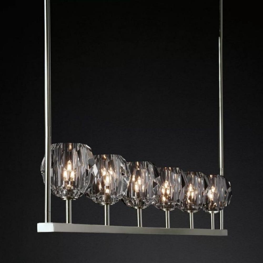 Boule De Clear Cristal Linear Chandelier Lighting Modern Decorative 60"