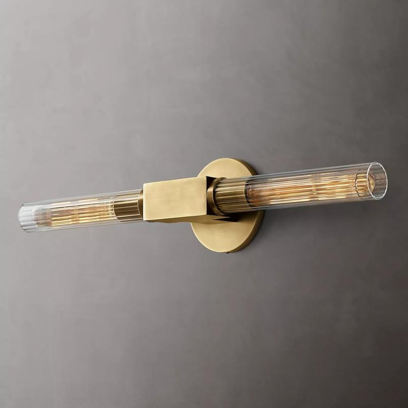 Cannele Double Head Candlestick Wall Sconce Light for Living Room