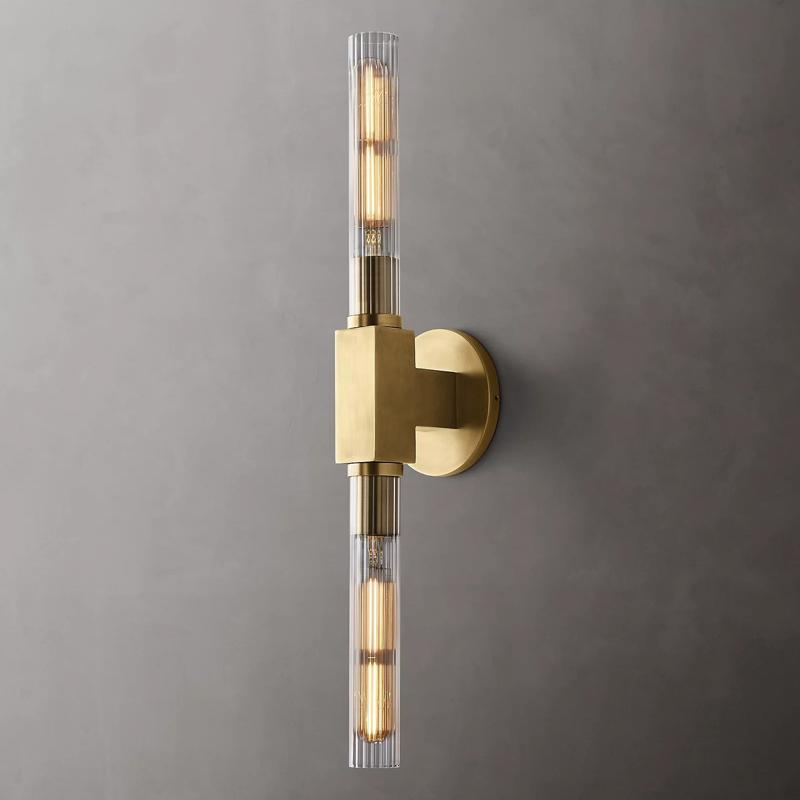 Cannele Double Head Candlestick Wall Sconce Light for Living Room