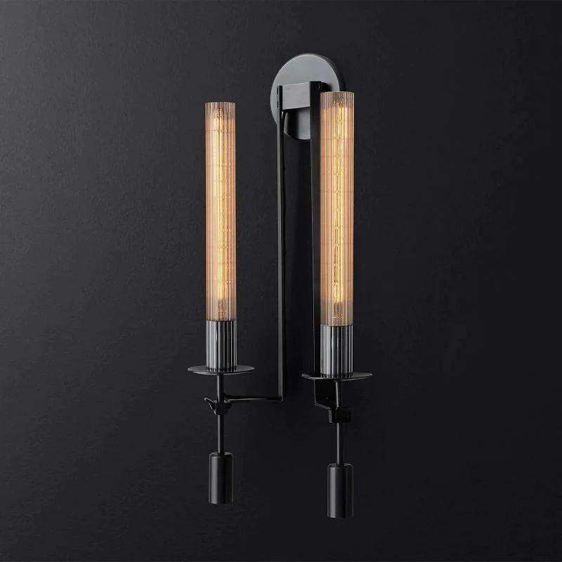 Cannele Double Wall Sconce Light for Hallway
