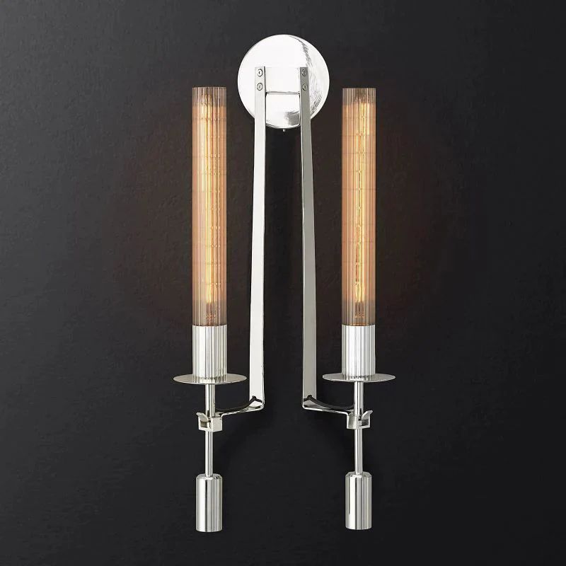 Cannele Double Wall Sconce Light for Hallway