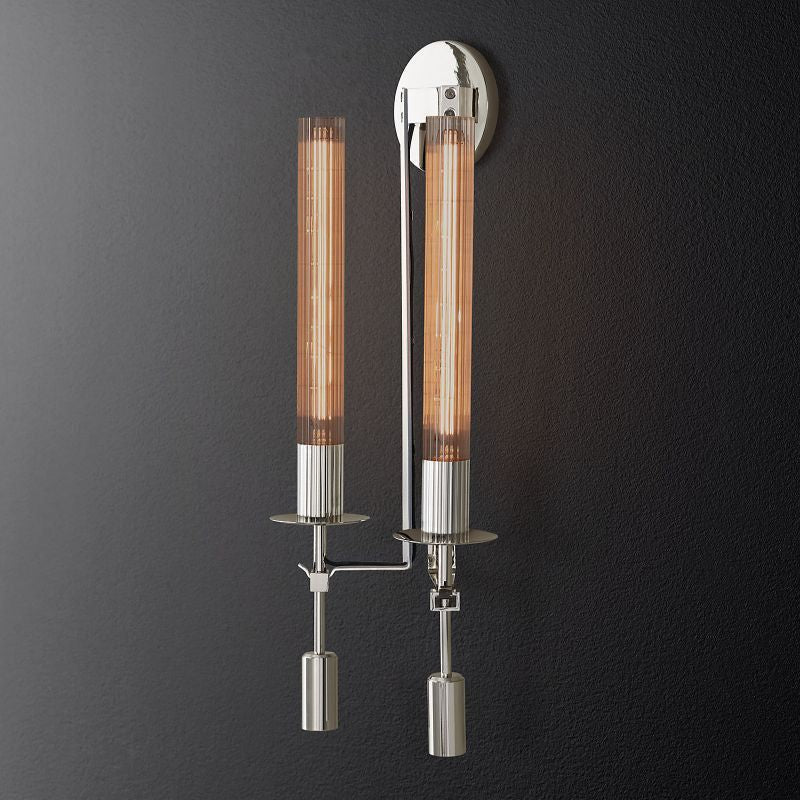 Cannele Double Wall Sconce Light for Hallway