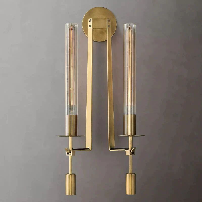 Cannele Double Wall Sconce Light for Hallway